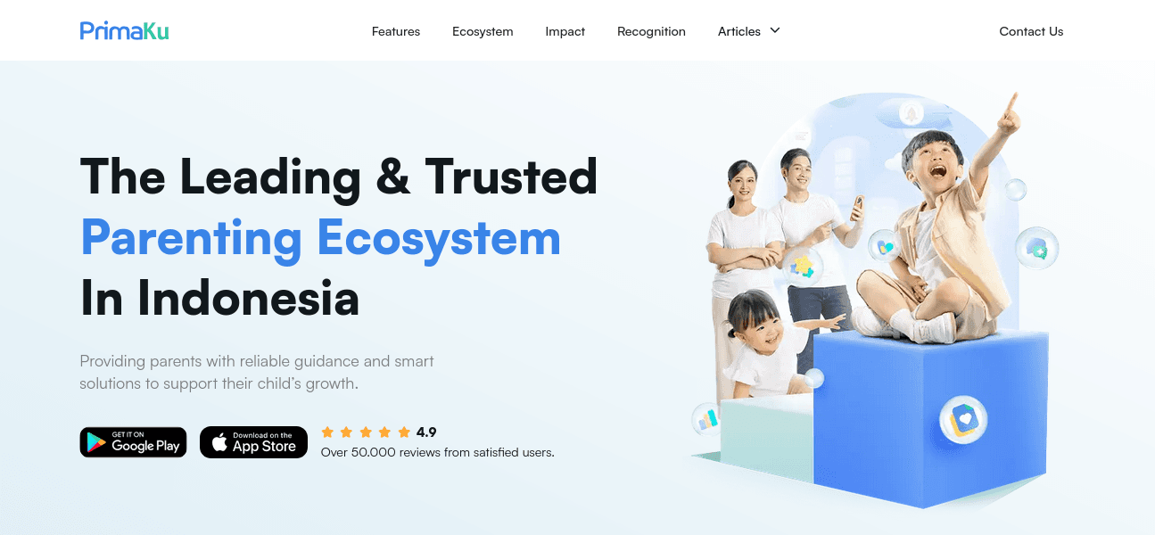 PrimaKu landing page